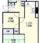 ワイドバルコニーの2ＬＤＫ(間取)