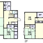 1階が稽古場、2階が住居になります。(間取)