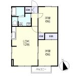南向きの2ＬＤＫ(間取)