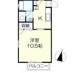 洋室10.5帖の広々した間取り(間取)