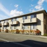 南面に高い建物がないので日当たりがよいです(外観)