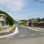 東名駅駅へ向かう新しい道路