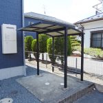 屋根付きの駐輪場