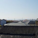 お部屋から海が見えます。