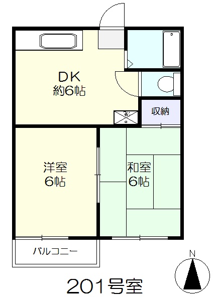 東側の部屋を今回新たに和室から洋室に致しました。(間取)