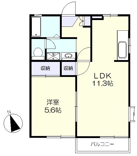 リビング11帖の1ＬＤＫ(間取)