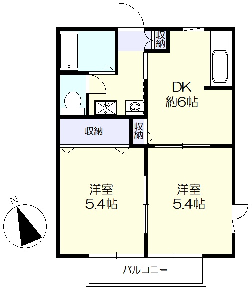 南向き、明るい間取りです(間取)