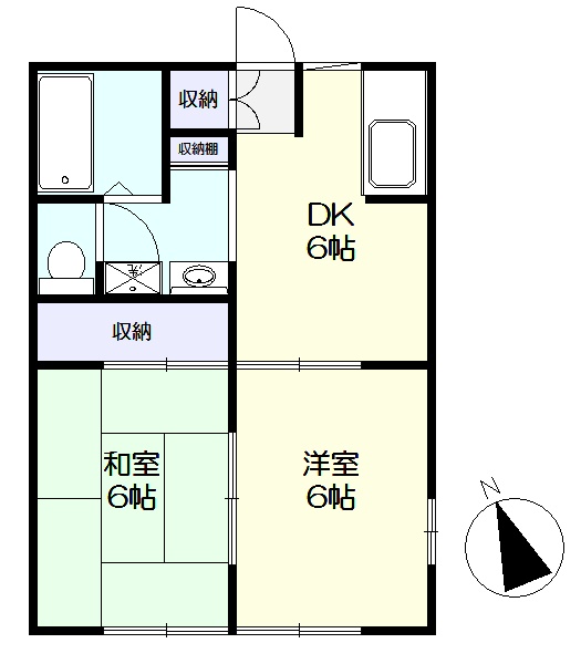 1階角部屋南向きの間取りです。(間取)