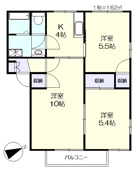 1階角部屋 (間取)