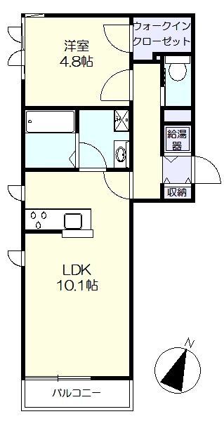 3階最上階角部屋のお部屋です。(間取)