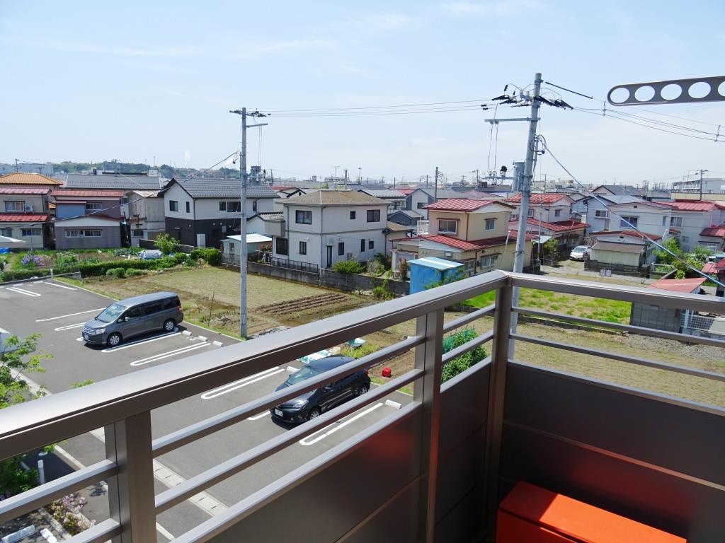 日当たり良好のバルコニー