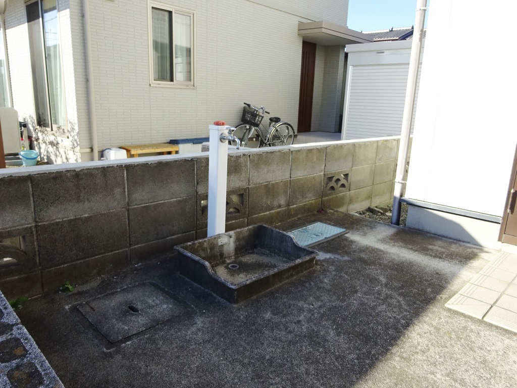 洗車等に使える水栓
