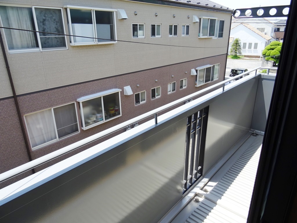日当たり良好のバルコニー