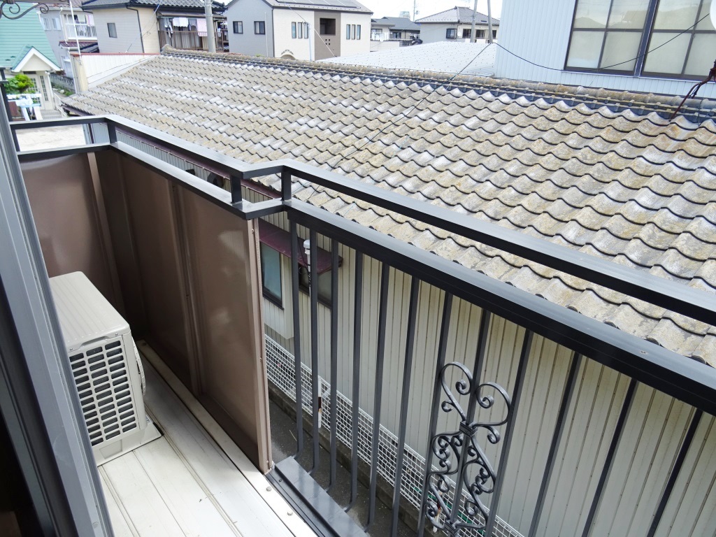 日当たり良好のバルコニー