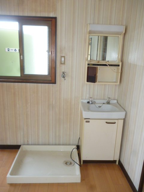 洗濯機置き場、洗面台