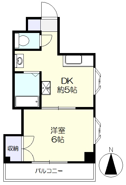 1K洋室7.5帖(間取)