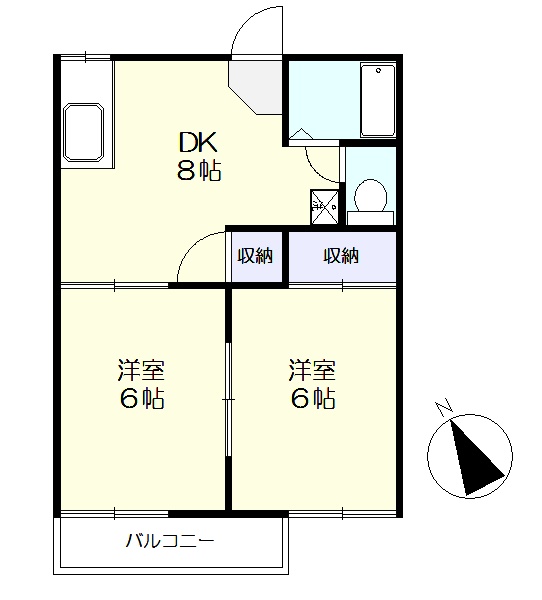 南向きで日当たりの良い間取りです。(間取)