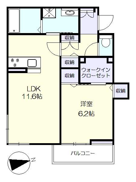 収納が豊富な間取りになります。(間取)