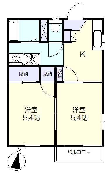 2階角部屋のお部屋です(間取)