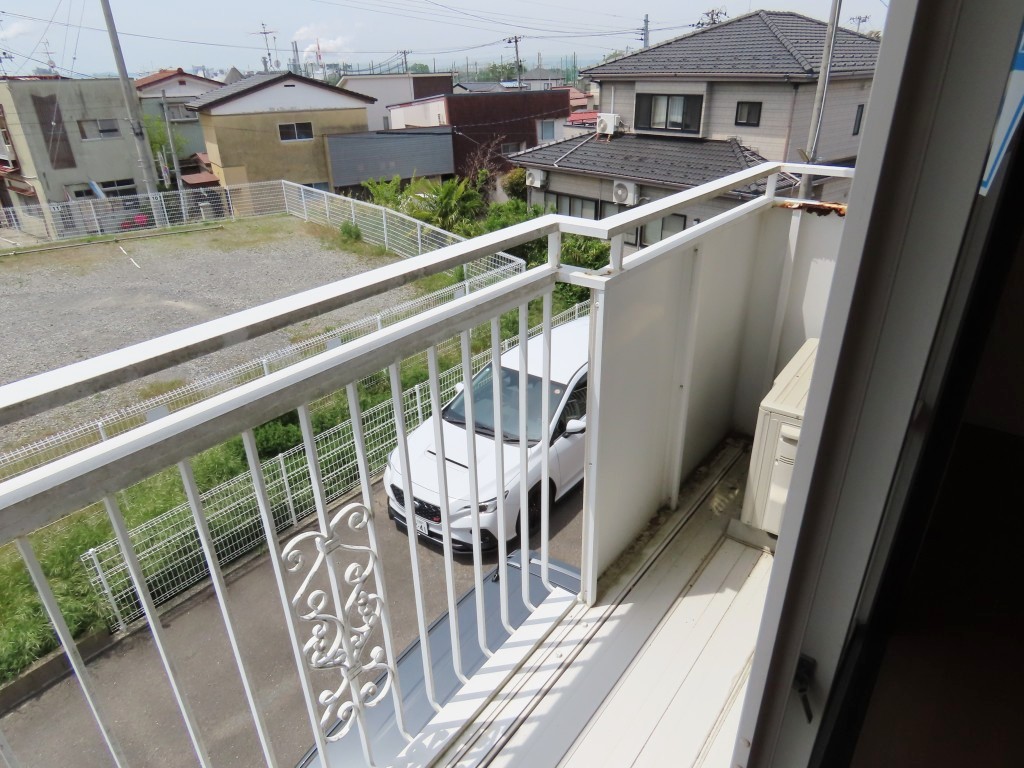 日当たり良好のバルコニー