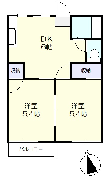 南向きで日当たり良好の間取りです。(間取)