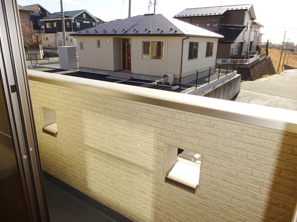 日当たり良好のバルコニー