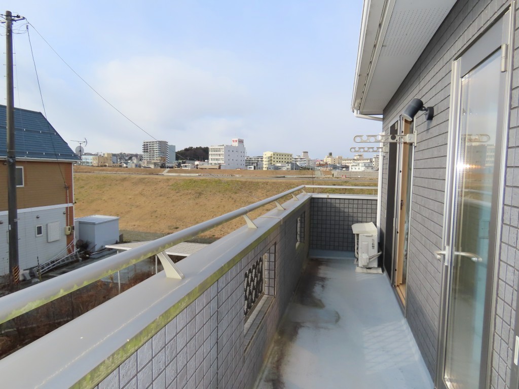 南向きのバルコニー