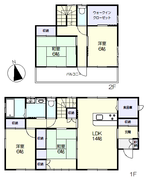 南向きの4LDK (間取)