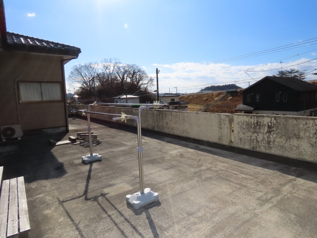 広いバルコニー