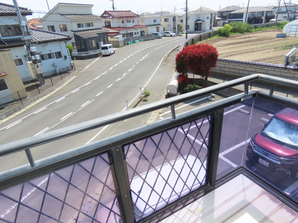 日当たり良好のバルコニー